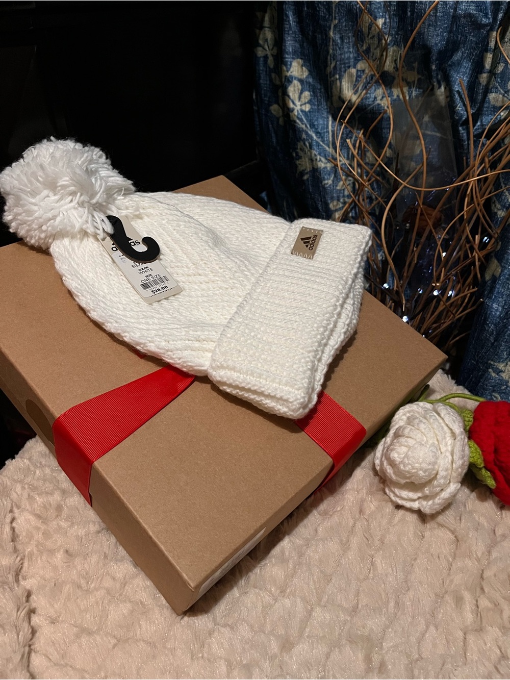 nwt adidas Knit Pom Pom Beanie